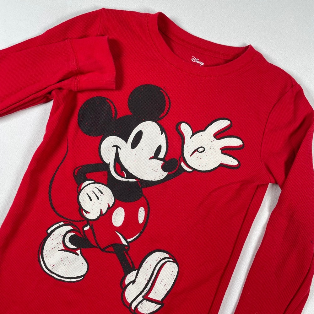 Disney Jumping Beans Mickey Mouse Red‎ Long Sleeve Shirt Kids Size 8